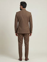 Brown mens floral zardosi jodhpuri suit