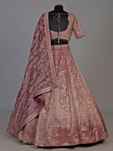 Dusty mauve pink kashmiri paisley lehenga choli for women