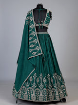 Green mughal inspired lehenga choli for women