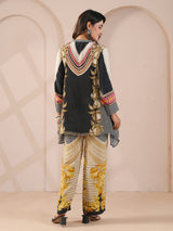 Black eyecatching beaded full sleeve co ord set