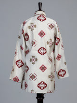 Off white patola print boys kurta suit