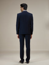 Navy blue classic shawl lapel coat suit