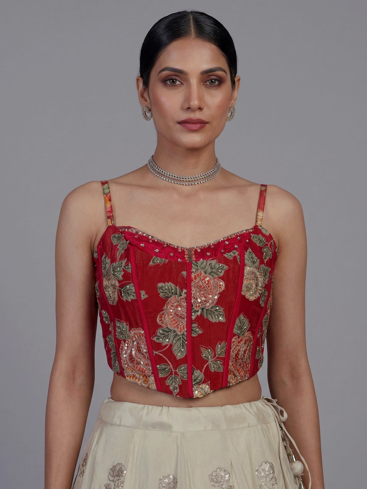 Glamorous rani pink silk lehenga choli with exquisite detailing