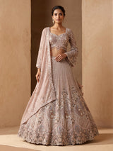 Light lavender peacock women lehenga choli