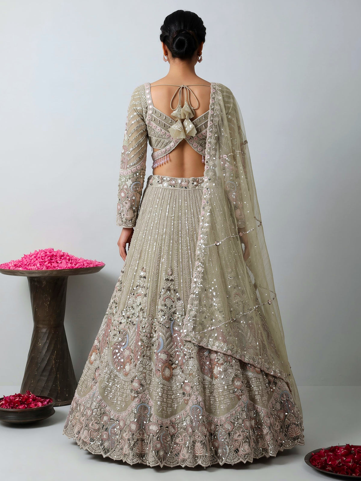 Mehendi green peacock women lehenga choli