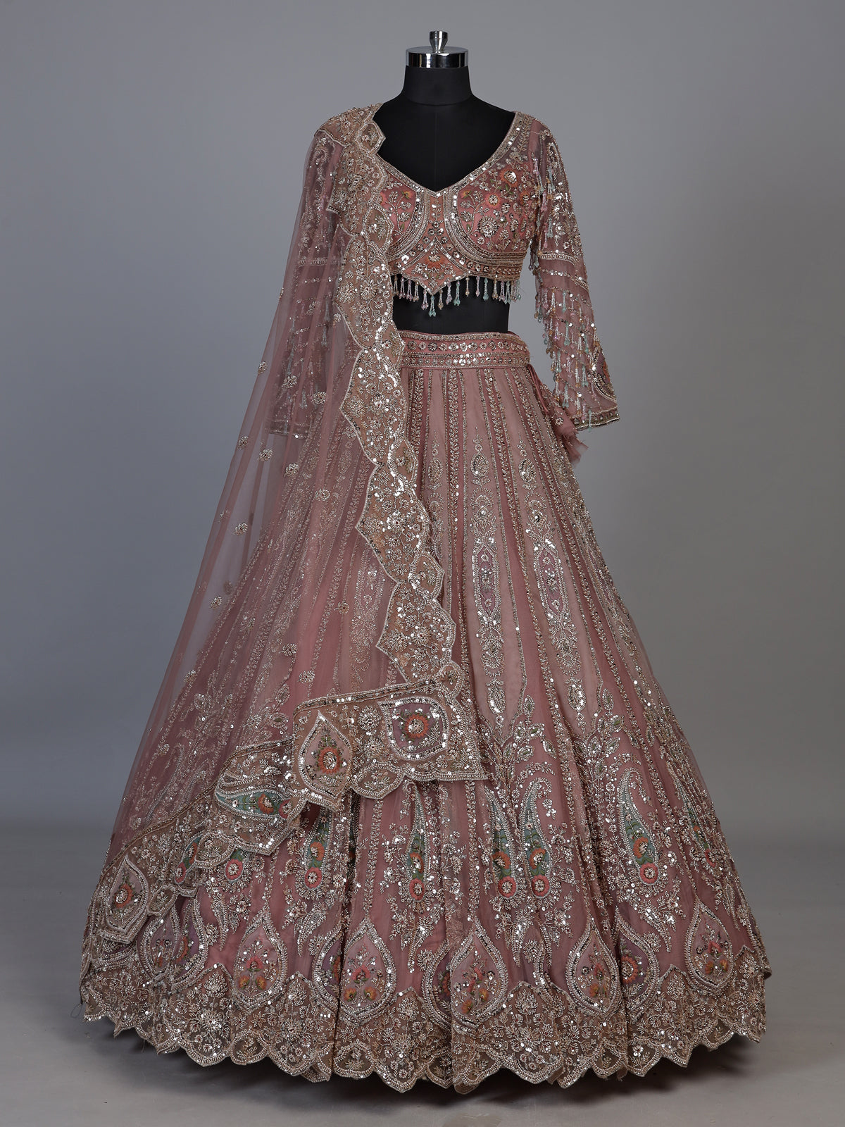 Onion pink grand arch women lehenga choli