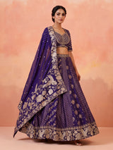 Purple regal botanical women lehenga choli