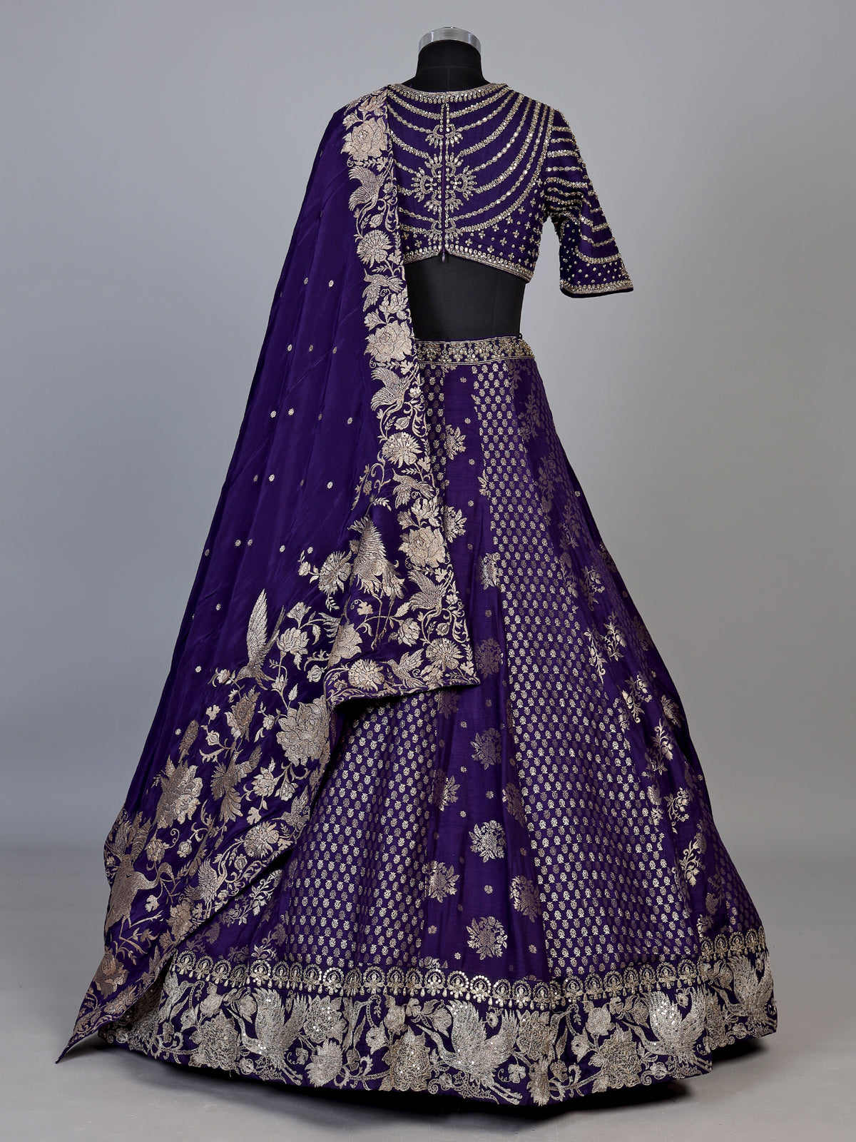 Purple regal botanical women lehenga choli