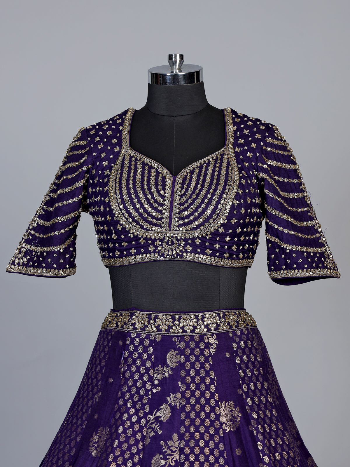 Purple regal botanical women lehenga choli