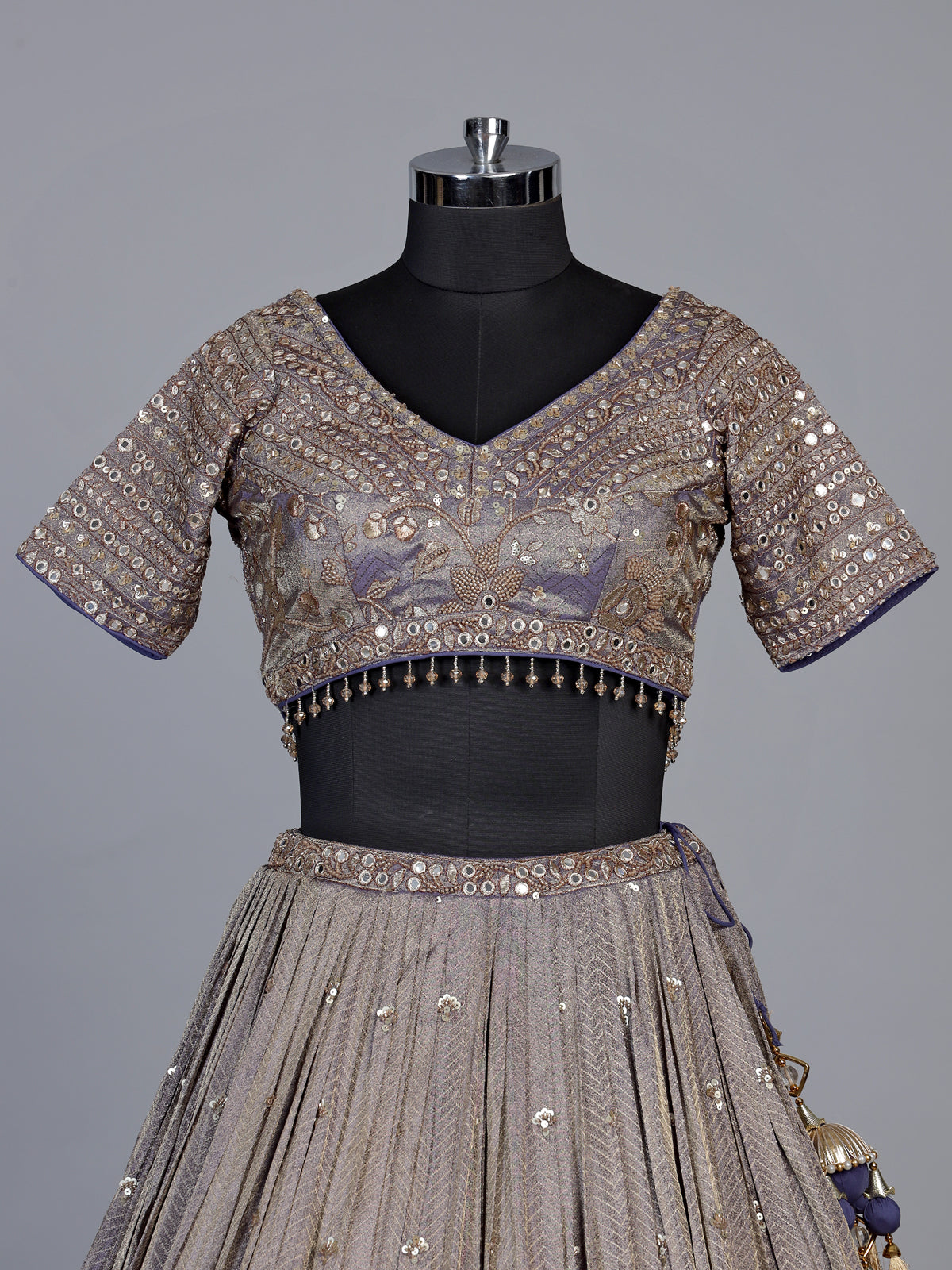 Pastel blue heavy worked women lehenga choli