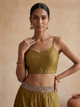 Mehendi green regal sharara suit