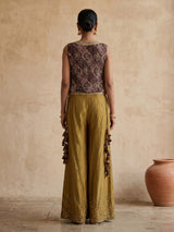 Mehendi green regal sharara suit