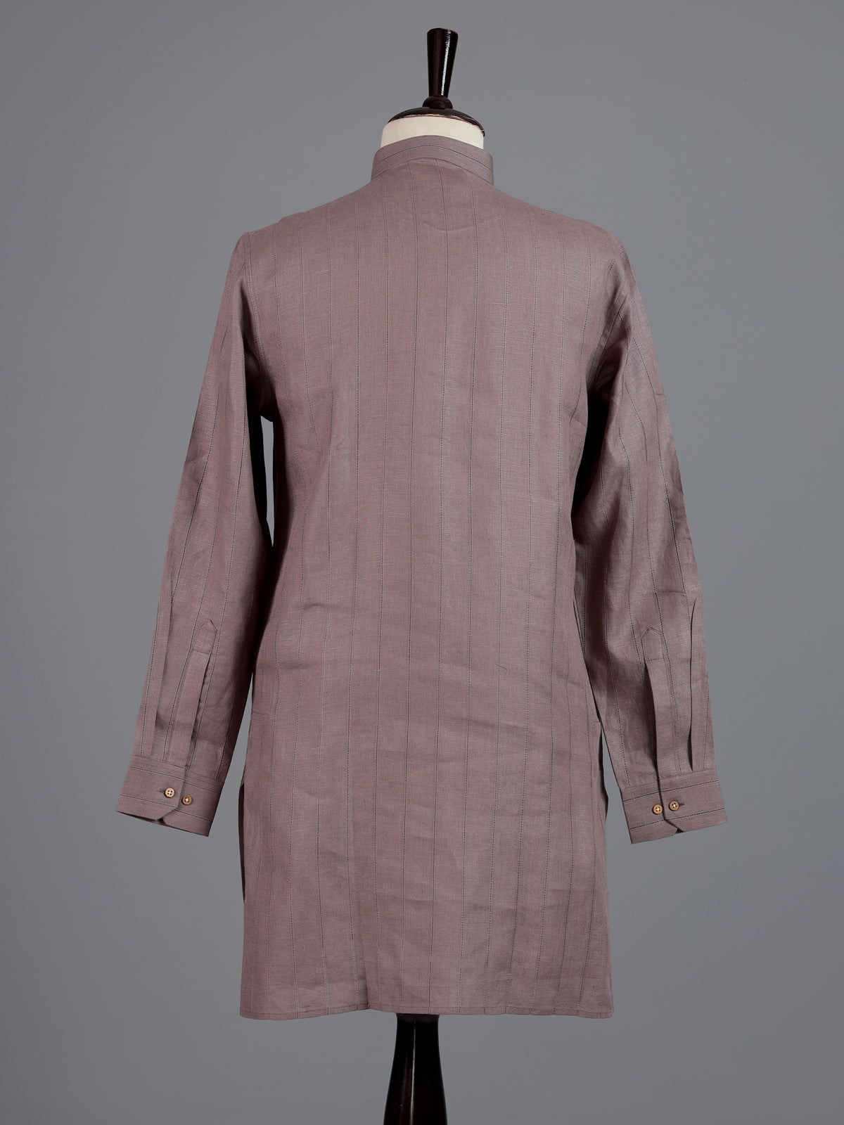 Dusty purple cotton linen mens kurta