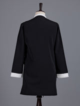 Black polyester viscose mens kurta pajama