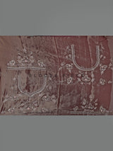 Wine embroidered mirror embellished women organza lehenga choli