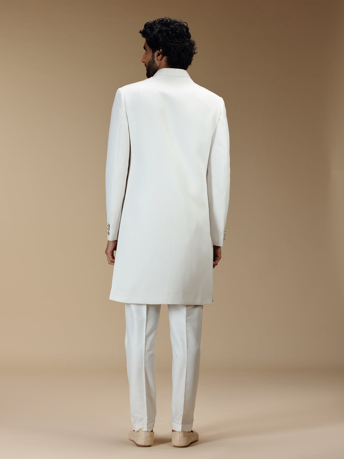 Regal off white mens indo western suit