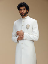 Regal off white mens indo western suit