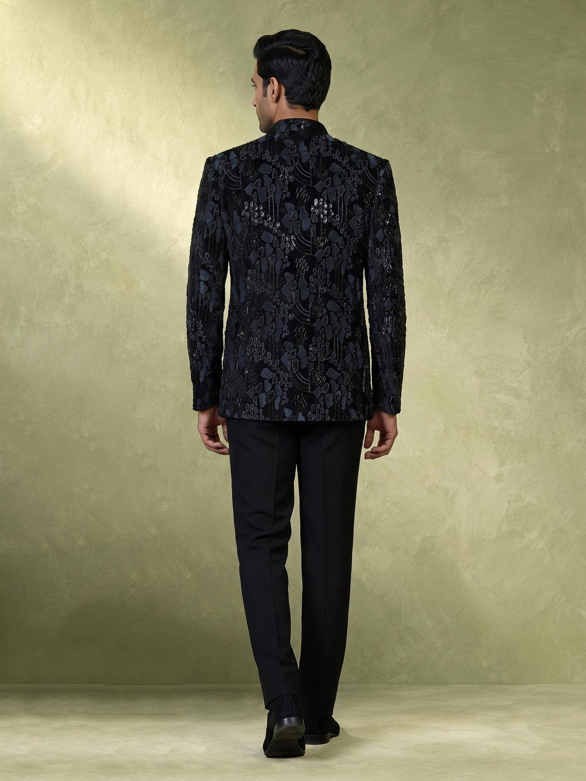 Navy blue premium  mens  indo western