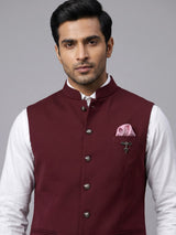 Maroon mens royal occasion waistcoat