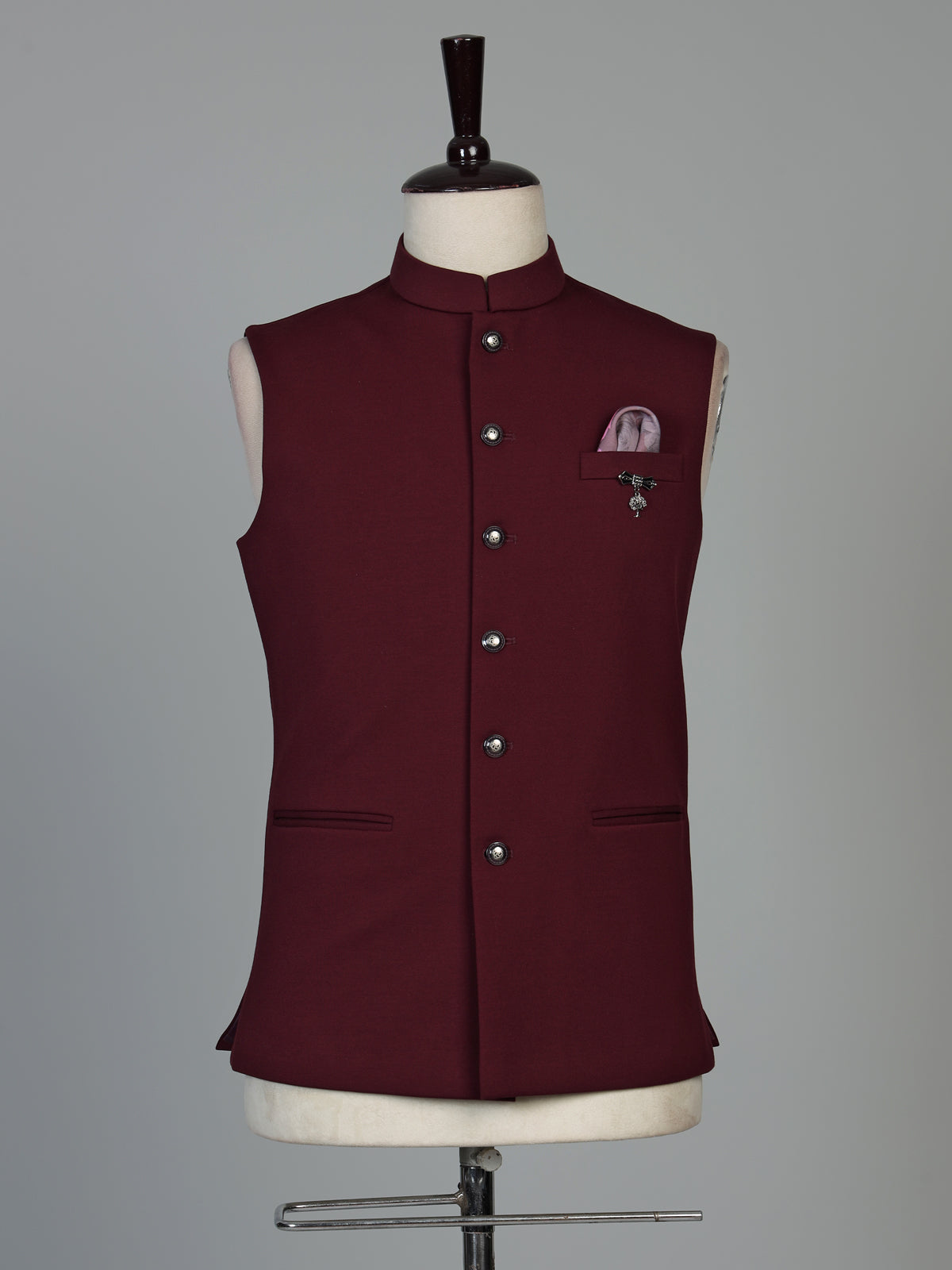 Maroon mens royal occasion waistcoat