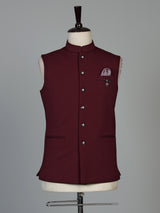 Maroon mens royal occasion waistcoat
