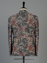 Cream vintage tapestry print mens blazer