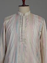 Multicolor cotton silk kurta suit for men with sequins work
