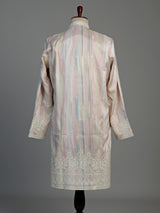 Multicolor cotton silk kurta suit for men with sequins work