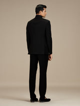 Black mens classic tailored jodhpuri suit
