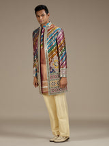 Multi mens luxury indo western bandhgala jacket set
