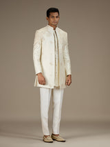 Ivory mens classic achkan style indo western set
