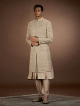 Gold mens royal botanical sherwani