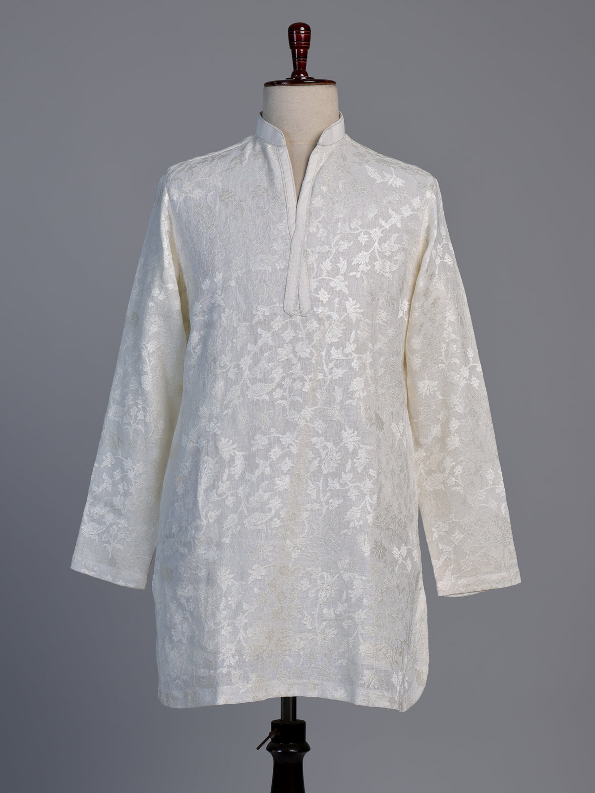 White premium linen chikankari kurta pajama