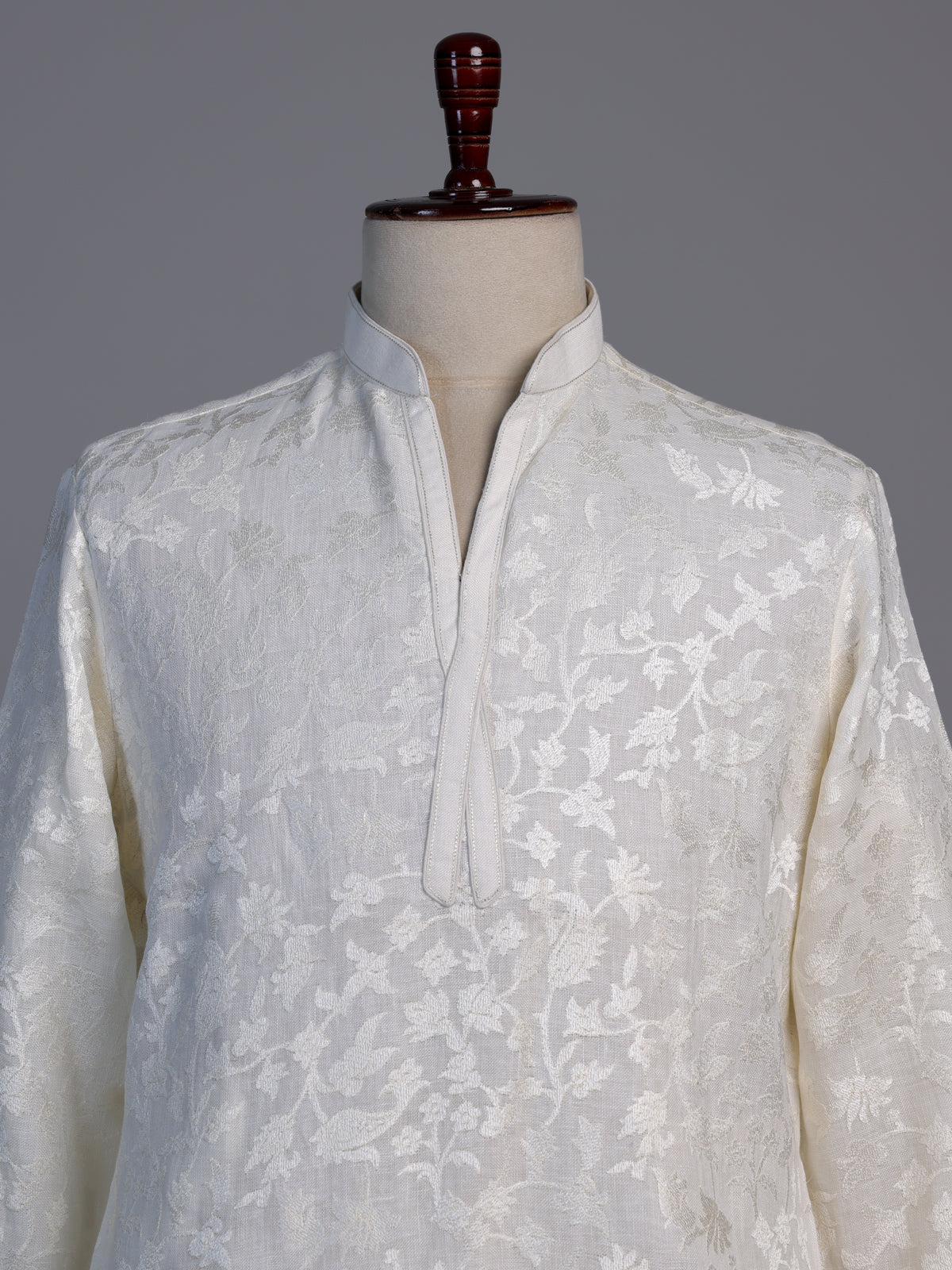 White premium linen chikankari kurta pajama