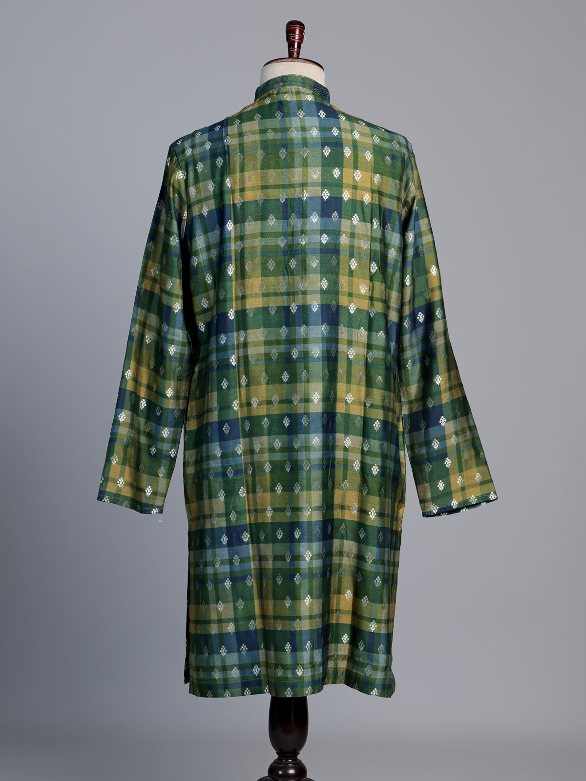 Green premium silk blend zari kurta pajama