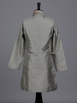 Grey boys waistcoat set with sequins and beaded detailing