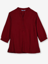 Red womens stylish short kurti