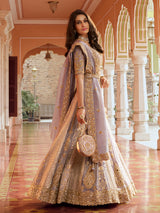 Lilac lavender floral trail women lehenga choli