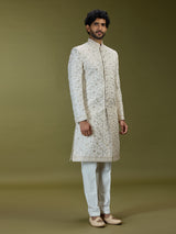 Ivory cream exquisite luxury premium mens sherwani