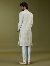 Cream grand mughal heritage premium mens sherwani