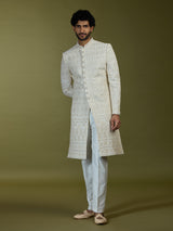 Cream grand mughal heritage premium mens sherwani