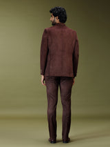 Brown royal velvet embroidered premium jodhpuri suit