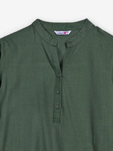 Pista green womens chic short kurti