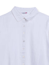 White linen women A-line shirt