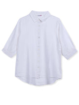 White linen women A-line shirt