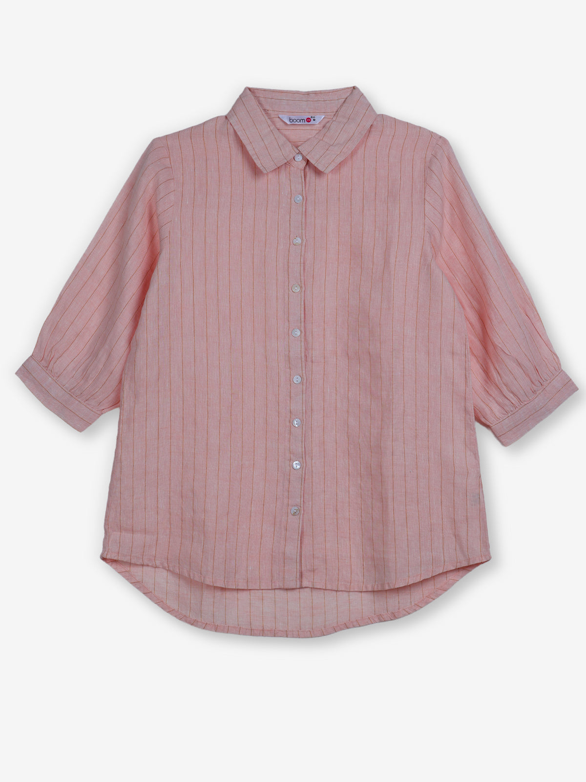 Light pink linen women shirt