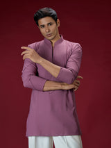 Dusty pink contemporary mens kurta suit