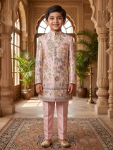 Pink mughal garden boys indo western