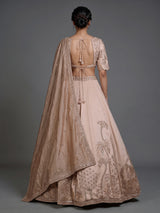 Beige Mughal motif women lehenga choli