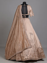 Beige Mughal motif women lehenga choli